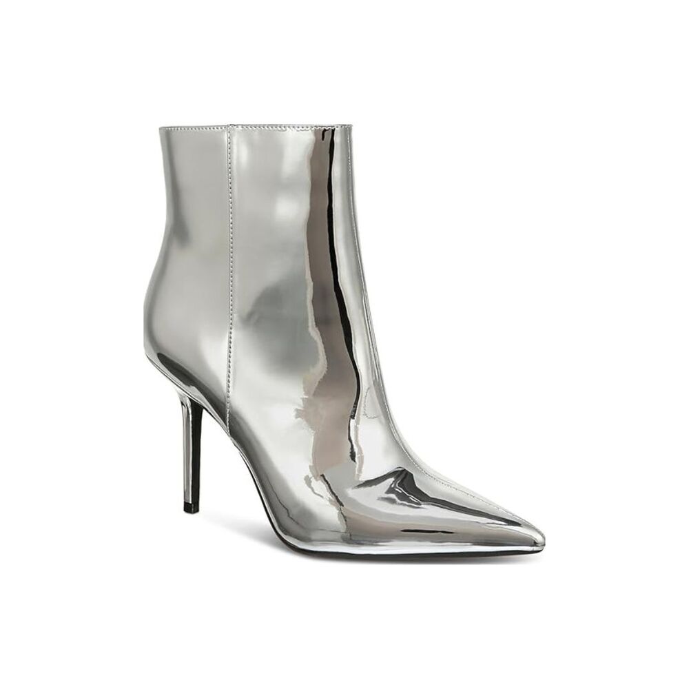 INC International Concepts Booties Women's Size 9 Silver Pointed Toe Stiletto